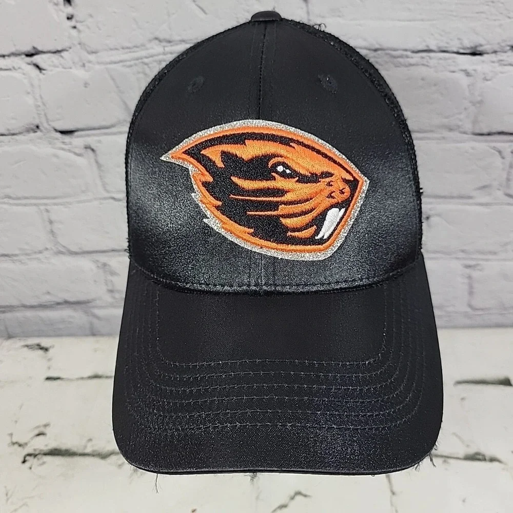 Oregon State Beavers‎ Hat Womens OSFM Black Glitter Strapback Ball Cap  Flaw